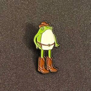 Frog cowboy enamel pin or magnet is full of character | 3 for $18
